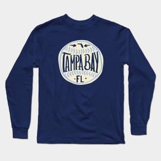 Tampa Bay Florida Hand Drawn Typography Baseball T-Shirt Long Sleeve T-Shirt